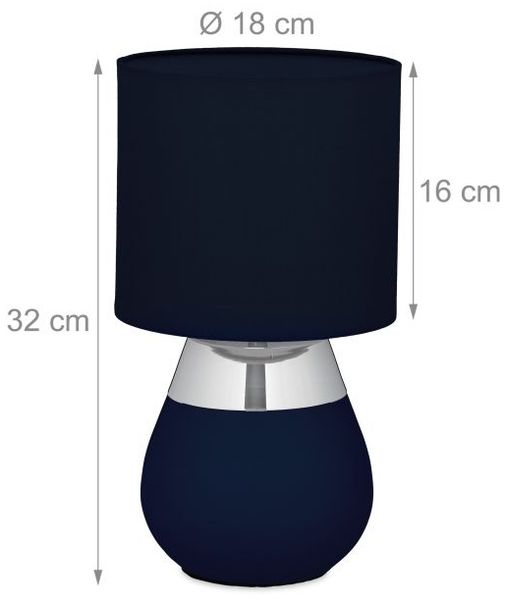 Relaxdays Tischlampe mit Stoffschirm 2er Set Bild 5
