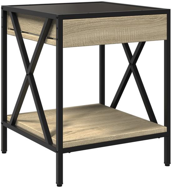 vidaXL Couchtisch mit Infinity-LED Sonoma-Eiche 40x40x49 cm 847693 Bild 8