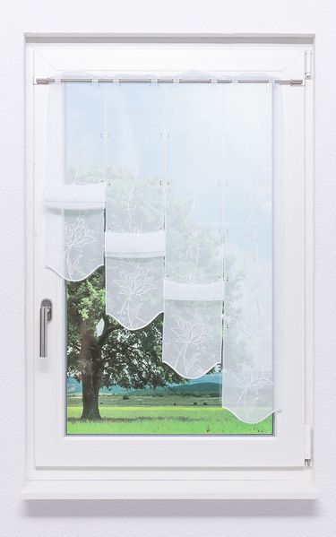 Panneaux Kelchblüten Plauener Spitze - (BxH) 48x95cm in weiß
