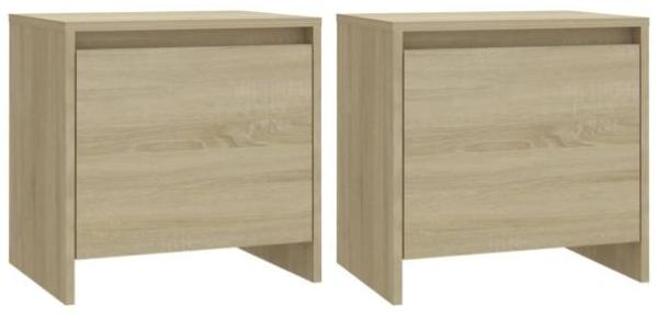 vidaXL Nachttische 2 Stk. Sonoma-Eiche 45x34x44,5 cm Holzwerkstoff 809870