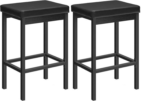 Hoobro BARHOCKER Schwarz Barstuhl Küchenhocker (H 63 x T 63 x B 40 cm)