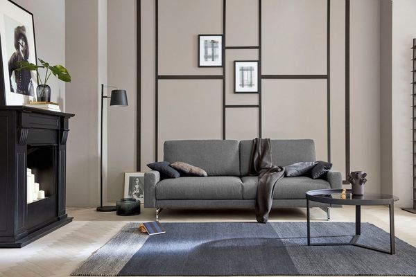 Creation BY ROLF BENZ 3-Sitzer CR. 450, Designsofa, Loungesofa, Armlehne niedrig, Fuß chromfarben glänzend, Breite 204 cm