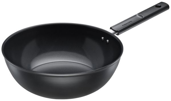 FISKARS Wok 28 cm (4 5 L) mit Antihaftbeschichtung HARD FACE