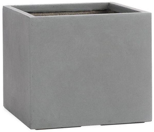 Pflanzwerk® Pflanzkübel CUBE Premium Fiberglas Blumenkübel Frostbeständig mit Lotus-Effekt, Lotus-Effekt - Handgefertigt - Eckig - Frostbeständig