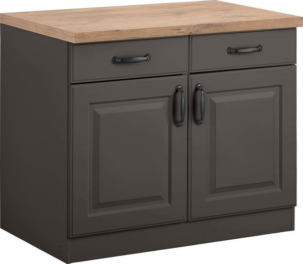 wiho Küchen Unterschrank Erla 100 cm breit mit Kassettenfront