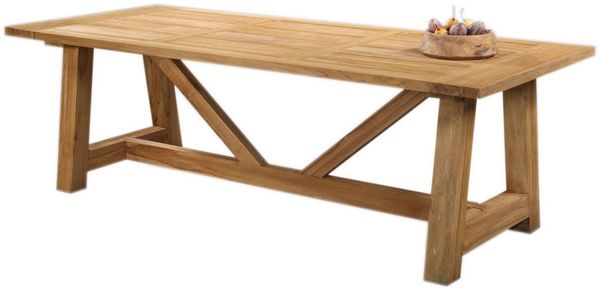 More2Home Gartentisch LINCOLN, Teakholz massiv, 200 x 100 cm