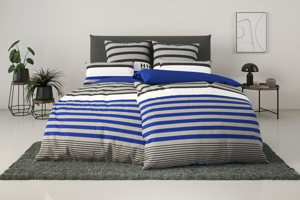 OTTO home Bettwäsche Majoran, Linon, 2 teilig, gestreifte Bettwäsche, Marke H.I.S by OTTO home