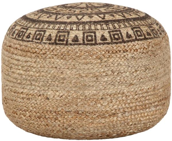 vidaXL Handgefertigter Sitzpuff Braun 45 x 30 cm Jute 248088