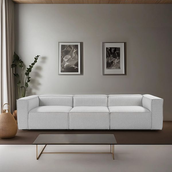 3-Sitzer-Sofa, 'Fora', 66 x 105 x 297, Hellgrau