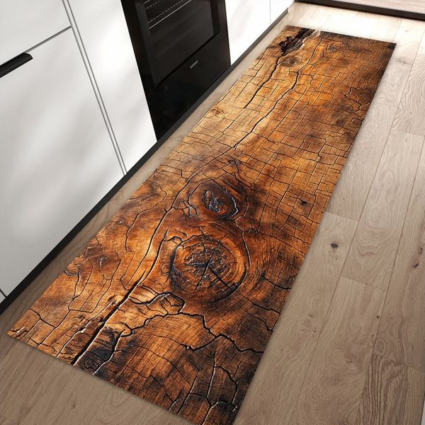 Primedeco Teppich Küchenteppich Vintage Holzmaserung PVC rutschfest abwaschbar Läufer, Rechteckig, Höhe: 3 mm, Pflegeleicht & Wasserabweisend