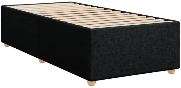 vidaXL Boxspringbett mit Matratze Schwarz 100x200 cm Stoff 3293486 Bild 10