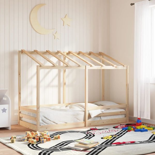 vidaXL Kinderbett mit Dach 90x190 cm Massivholz Kiefer 847006