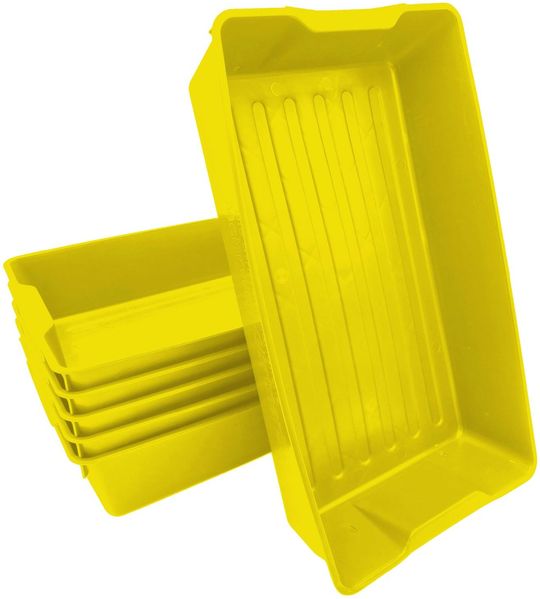 1-6x Profi Gärtnerbox Pflanzschale Pikierschale 58x32x11cm Pflanzwanne Blumenkasten Anzuchtwanne eckig Saatschale - robust, wetterfest, frostfest