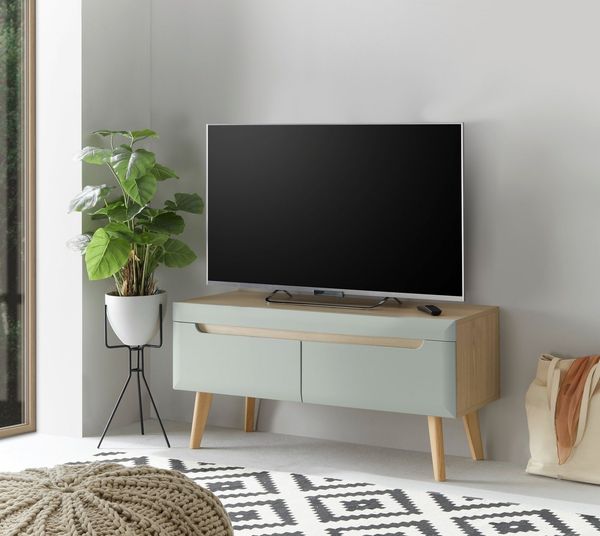 Home affaire Lowboard Torge, TV-Unterschrank, TV-Kommode, Fernsehschrank, TV-Board (1 St), abgeschrägte Füße, drei Farben, Scandi Design, 107 cm breit