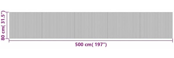 vidaXL Teppich Rechteckig Schwarz 80x500 cm Bambus 376792 Bild 8
