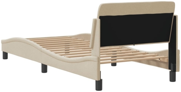vidaXL Bettgestell mit Kopfteil "Dover" Creme 90x200 cm Stoff 373110 Bild 3