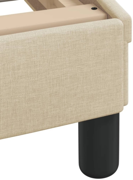 vidaXL Bettgestell mit Kopfteil "Dover" Creme 90x200 cm Stoff 373110 Bild 5