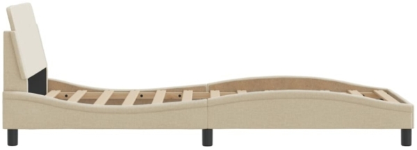 vidaXL Bettgestell mit Kopfteil "Dover" Creme 90x200 cm Stoff 373110 Bild 2