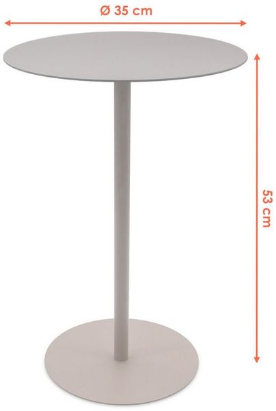 Spetebo Beistelltisch aus Metall - 35 cm (Anzahl, 1-St, Stück), mit stabilem großen Standfuß