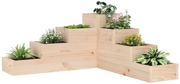 vidaXL Pflanzentreppe 4 Stufen 80,5x79x36 cm Massivholz Kiefer 825317