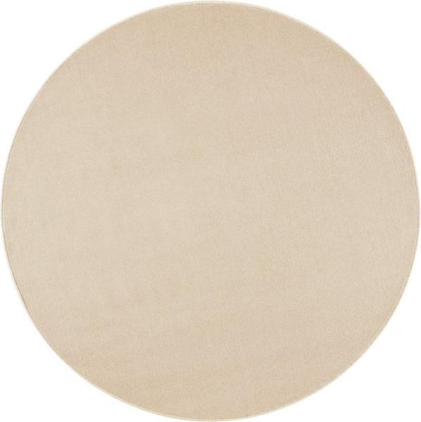 Kurzflor Teppich Nasty, rund - creme - 133 cm Durchmesser