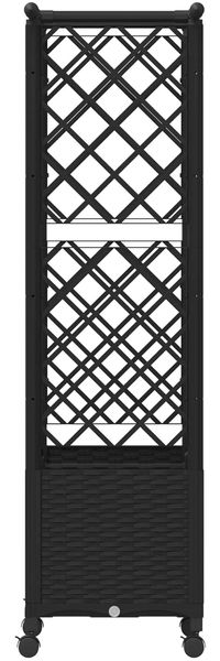 vidaXL Hochbeet mit Rankgitter und Dach Schwarz 124,5 x 40 x 142 cm PP 3423030 Bild 5