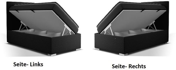 Boxspringbett Gästebett Kinderbett FINJA Nr. 1 90x200cm Weiss-Blau Bild 4