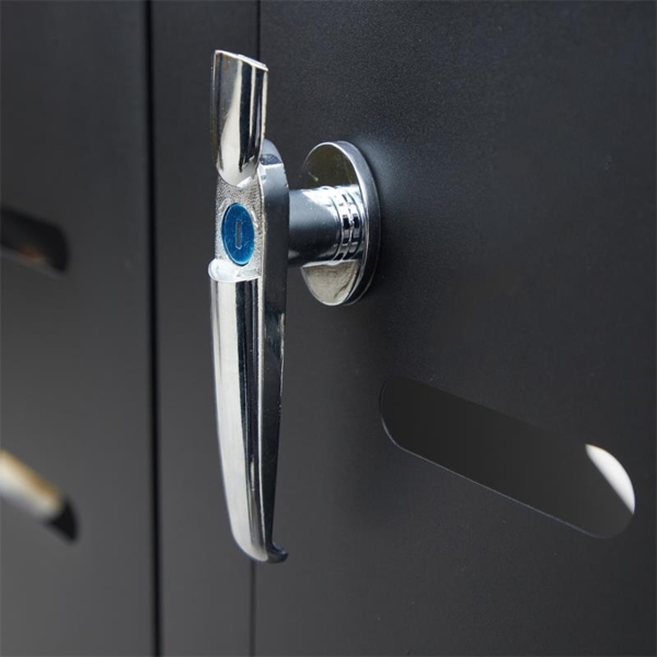 Mülltonnenbox Müllbox Mülltonnenverkleidung 3 Türen Box Anthrazit mit Deckel Bild 5