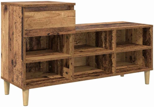 vidaXL Schuhschrank Altholz 102 x 36 x 60 cm Holzwerkstoff 881033
