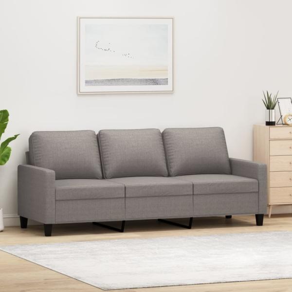 vidaXL 3-Sitzer-Sofa Taupe 180 cm Stoff