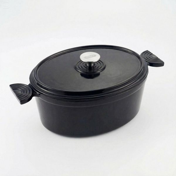 Mulex Bräter Belle Cocette schwarz 30 cm, Gusseisen (backofengeeignet inklusive Deckel, 2-tlg, ideal zum Schmoren, Braten, Backen & Kochen), für alle Herdarten geeignet