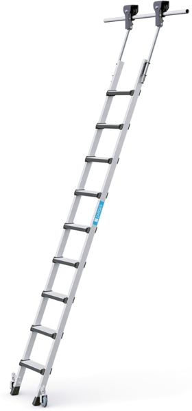 Zarges Regalleiter fahrbar Comfortstep Trec LH 9 Stufen