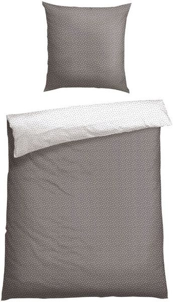 Schiesser Bettwäscheset Millie - Renforcé - 2-teilig - 155 x 220 cm - Grau