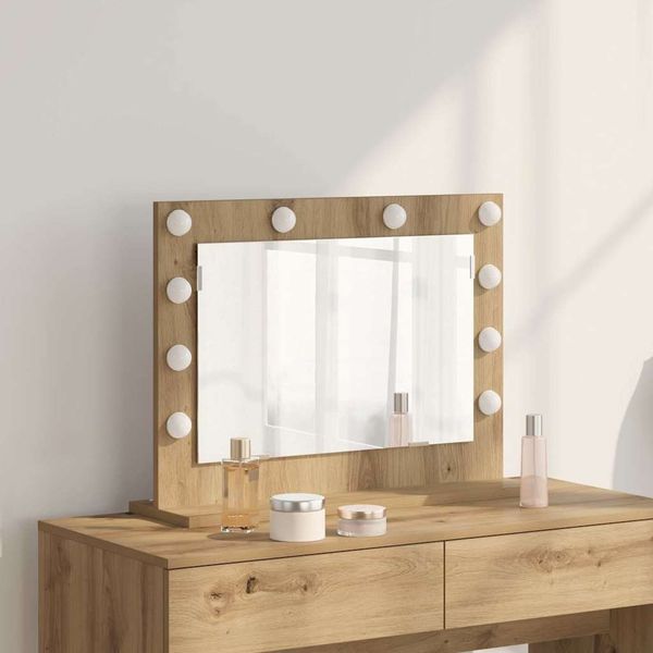 vidaXL Waschtischspiegel Rechtwinklig Artisan-Eiche 60 x 45 x 18 cm 868316