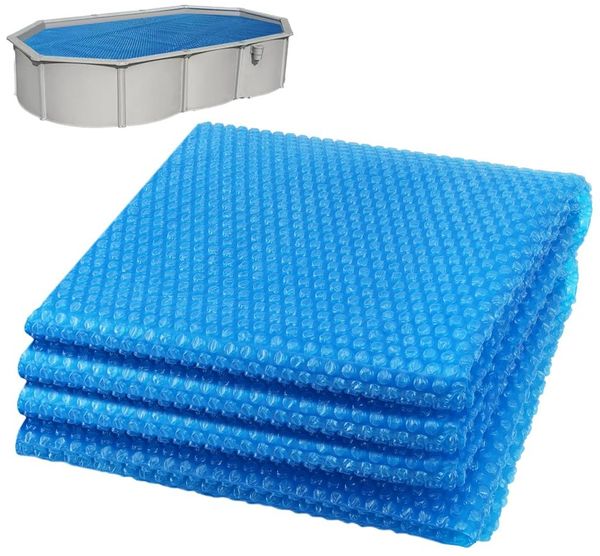 VOUNOT Pool Solarabdeckplane Rechteckig 600x400 cm, Premium Pool Solarplane Stärke 120 µm, Solarfolie Pool Zuschneidbar, Solarabdeckung Poolheizung Wassererwärmung Wärmeplane Blau