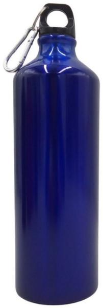 Aluminium Trinkflasche 1000ml farbig mit Karabiner Wasserflasche Sportflasche
