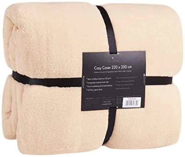 Wohndecke Kuscheldecke XXL, Feluna, Tagesdecke Kaschmir-Touch 220 x 200 cm