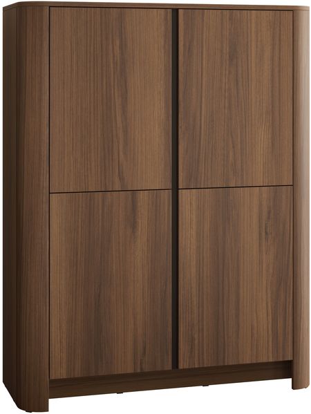 Kommode Binuki K103 (Farbe: Nuss Warmia + Schwarz)