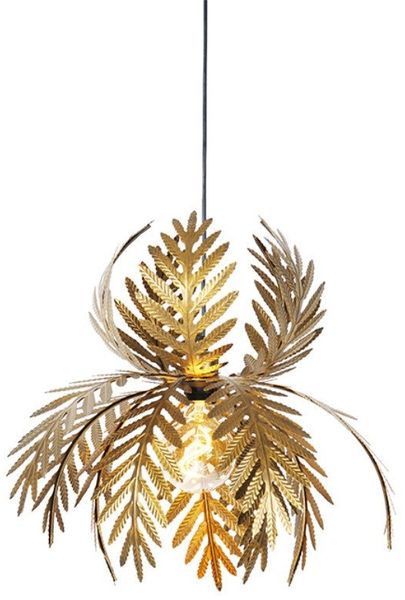 Qazqa Pendelleuchte Botanica, ohne Leuchtmittel, E27, Gold/Messing, Landhaus, Stahl, 1-flammig