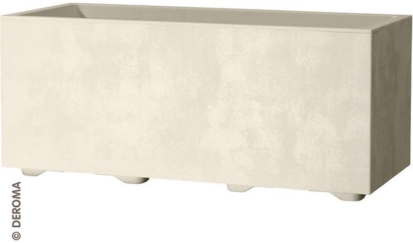 Deroma Pflanzkasten Millennium Kunststoff 78 cm perlweiß mit Ablauflöchern