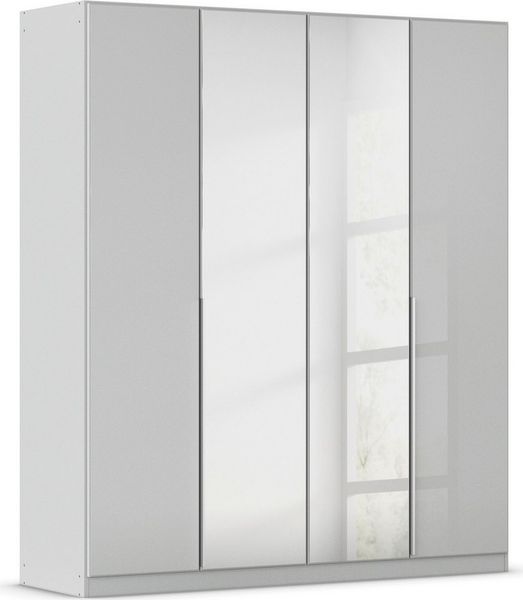 OTTO home Drehtürenschrank Kleiderschrank Kleiderschränke Schrank Garderobe AGORDO mit Glasfront (in zwei Griff-Farben, Breiten 91-405 cm) durchdachte Innenausstattung, in 8 Breiten und 2 Höhen MADE IN GERMANY