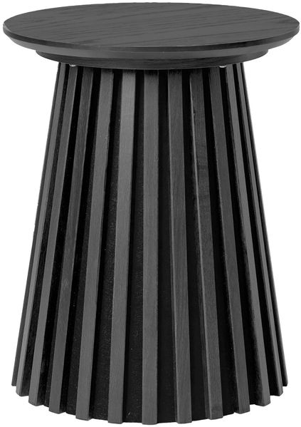Beistelltisch >Osaka< in Schwarz, Eichenfurnier, MDF - 50x40cm (HxD)