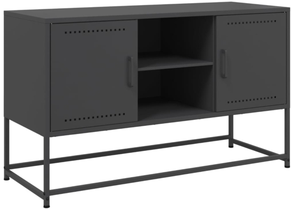 vidaXL TV-Schrank Schwarz 100,5x39x60,5 cm Stahl 846512