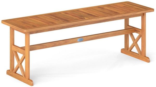 COSTWAY Gartenbank, Wetterfest Akazienholz 3-Sitzer Sitzbank 360kg 130cm