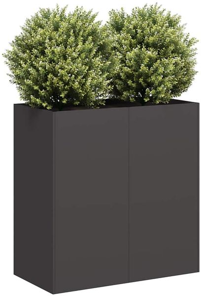 vidaXL Pflanzkübel Schwarz 80x40x80 cm Kaltgewalzter Stahl 860710