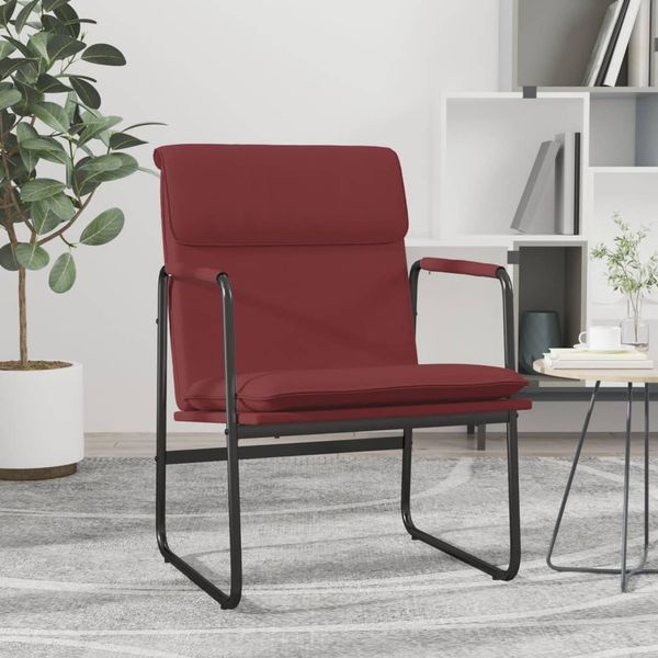 vidaXL Loungesessel Weinrot 55x64x80 cm Kunstleder 351364