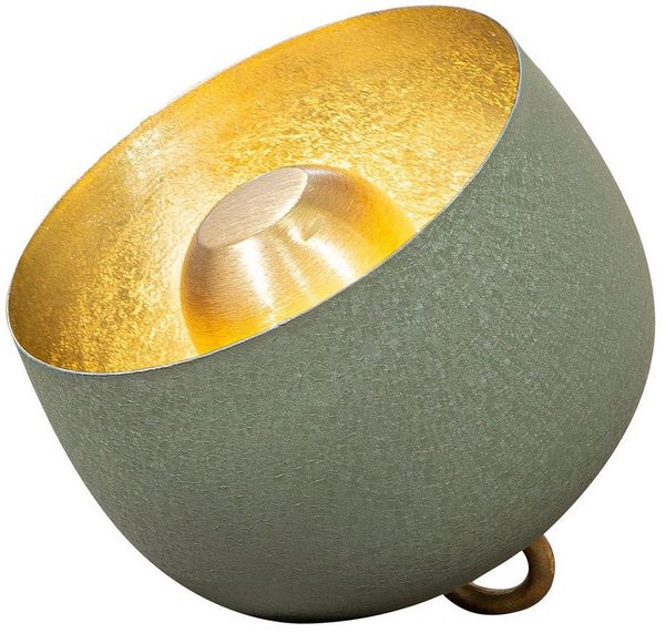 GILDE Stehlampe VERDA Bodenleuchte - grün - Metall - Höhe 25cm x Ø 25,5cm - Dekolampe, Tischlampe - Schreibtischlampe - Nachttischlampe