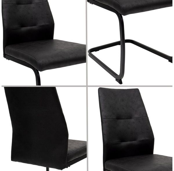 TRISENS Freischwinger Alessio (Stück, 2 St), Schwingstuhl mit robustem Metallgestell in Lederoptik