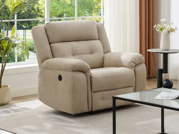 Vente-unique - ORTIANO Sessel StoffStoff Beige - B 97 cm x H 102 cm x L 103 cm