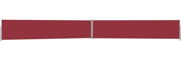 vidaXL Ausziehbare Seitenmarkise 140x1200 cm Rot 313392